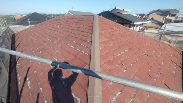 みよし市で再塗装不可のパミールを横暖ルーフで重ね葺きして屋根リフォーム