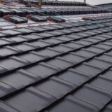 刈谷市で遮熱ルーフィングを使った平板瓦の新築屋根工事。