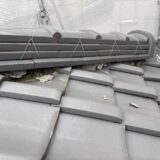 碧南市で雨漏りする前に棟部の漆喰塗り直しと軒先面戸補修工事